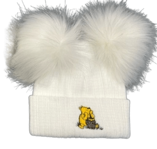 Winnie The Pooh Double Pom Pom Hat - White General Not specified