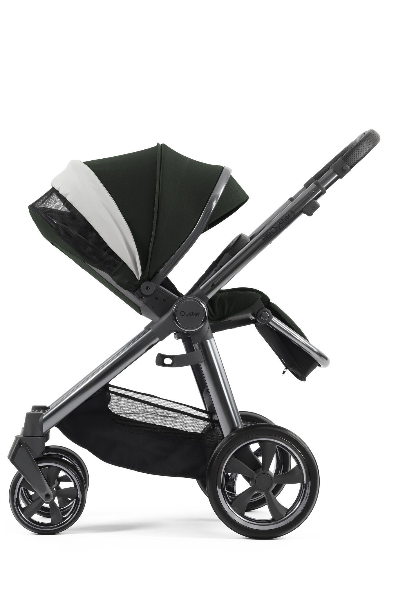 BabyStyle Oyster 3 Black Olive pushchair-4