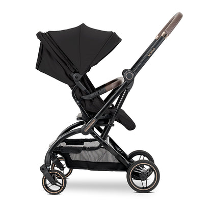 Lorelli Makaya 360 Rotation Stroller – Black | Lightweight Reversible Pushchair from Birth to 22kg
