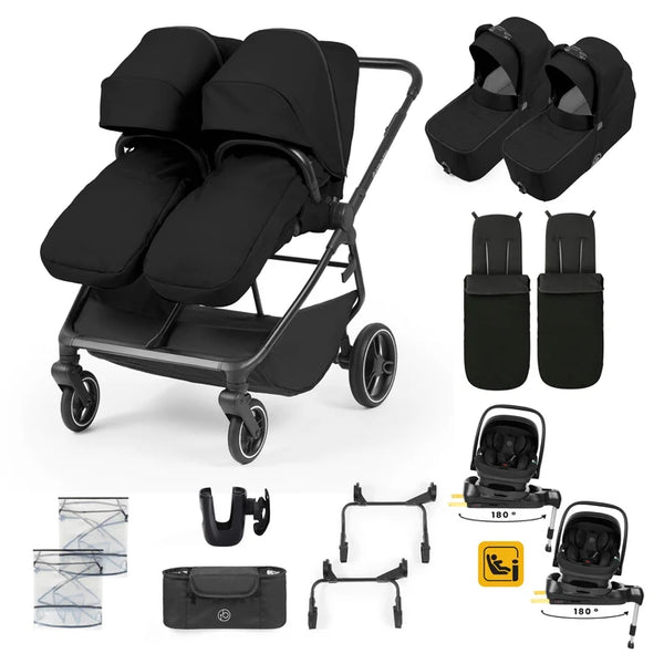 Ickle Bubba Altair Twin Travel System Bundle – Black