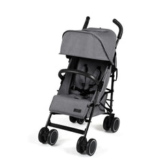Ickle Bubba Discovery stroller in graphite grey with gray fabric seat and black metal frame and wheels