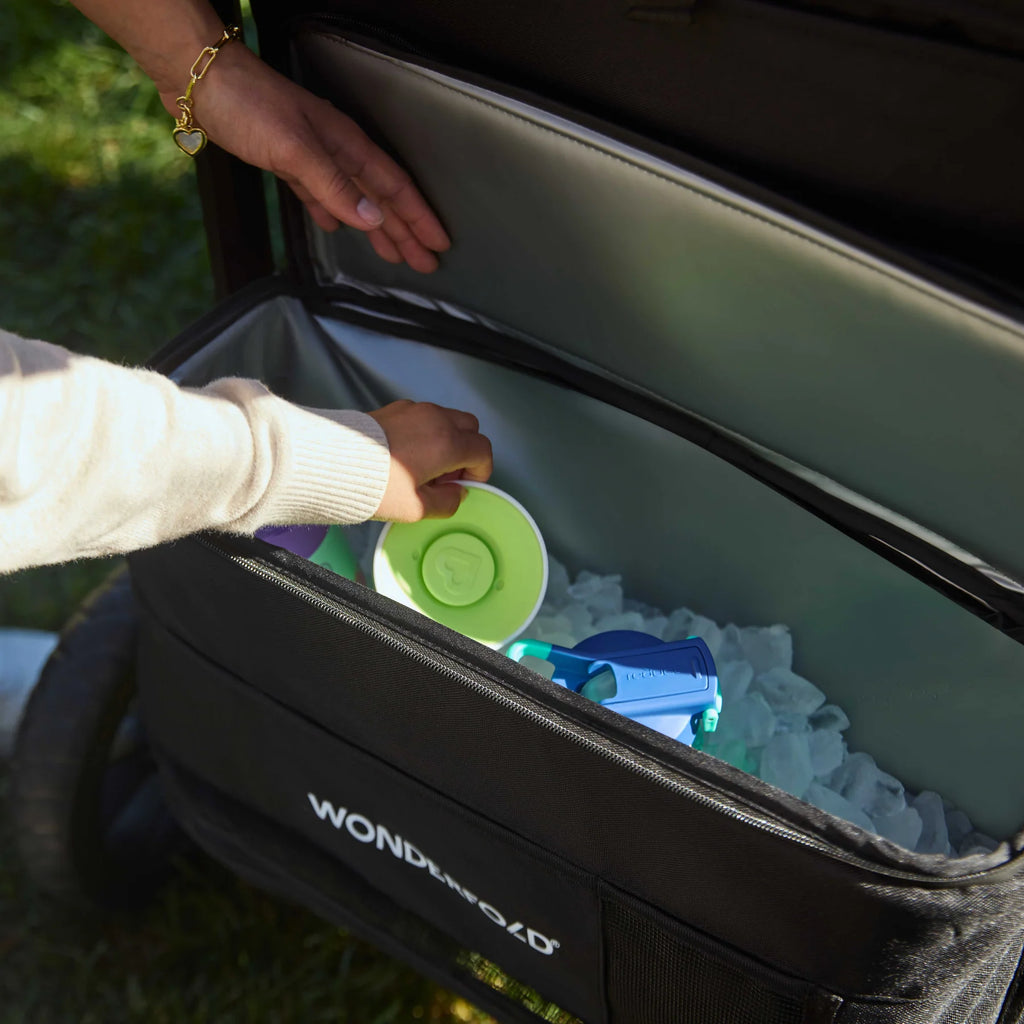 WonderFold W4 Luxe Pro Quad Stroller Wagon – Black - 4 Seater