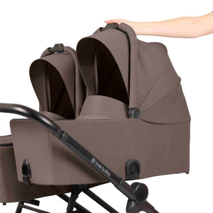 Ickle Bubba Altair Growing Families Double Stroller With Carrycot - Mink