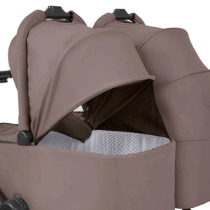 Ickle Bubba Altair Growing Families Double Stroller With Carrycot - Mink