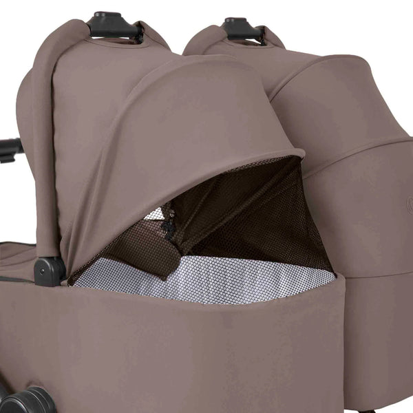 Ickle Bubba Altair Growing Families Double Stroller With Carrycot - Mink