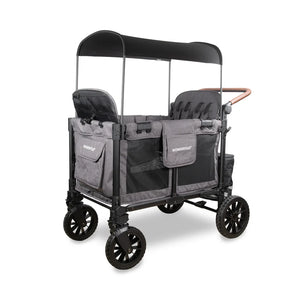 WonderFold W4 Luxe Pro Quad Stroller Wagon – Charcoal Grey - 4 Seater