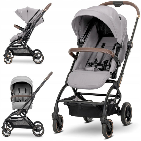 Lorelli Makaya 360 Rotation Stroller – Grey | Lightweight Reversible Pushchair from Birth to 22kg