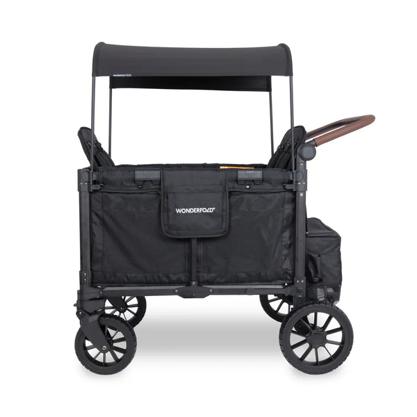 WonderFold W4 Luxe Pro Quad Stroller Wagon – Black - 4 Seater