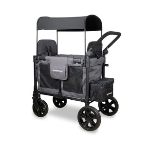 WonderFold W2 Elite Pro Double Stroller Wagon – Grey - 2 Seater