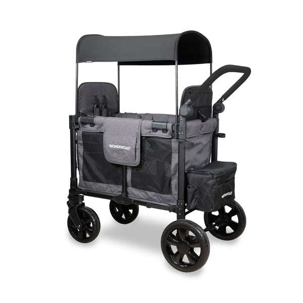 WonderFold W2 Elite Pro Double Stroller Wagon – Grey - 2 Seater