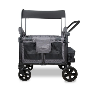 WonderFold W4 Elite Pro Quad Stroller Wagon – Grey - 4 Seater