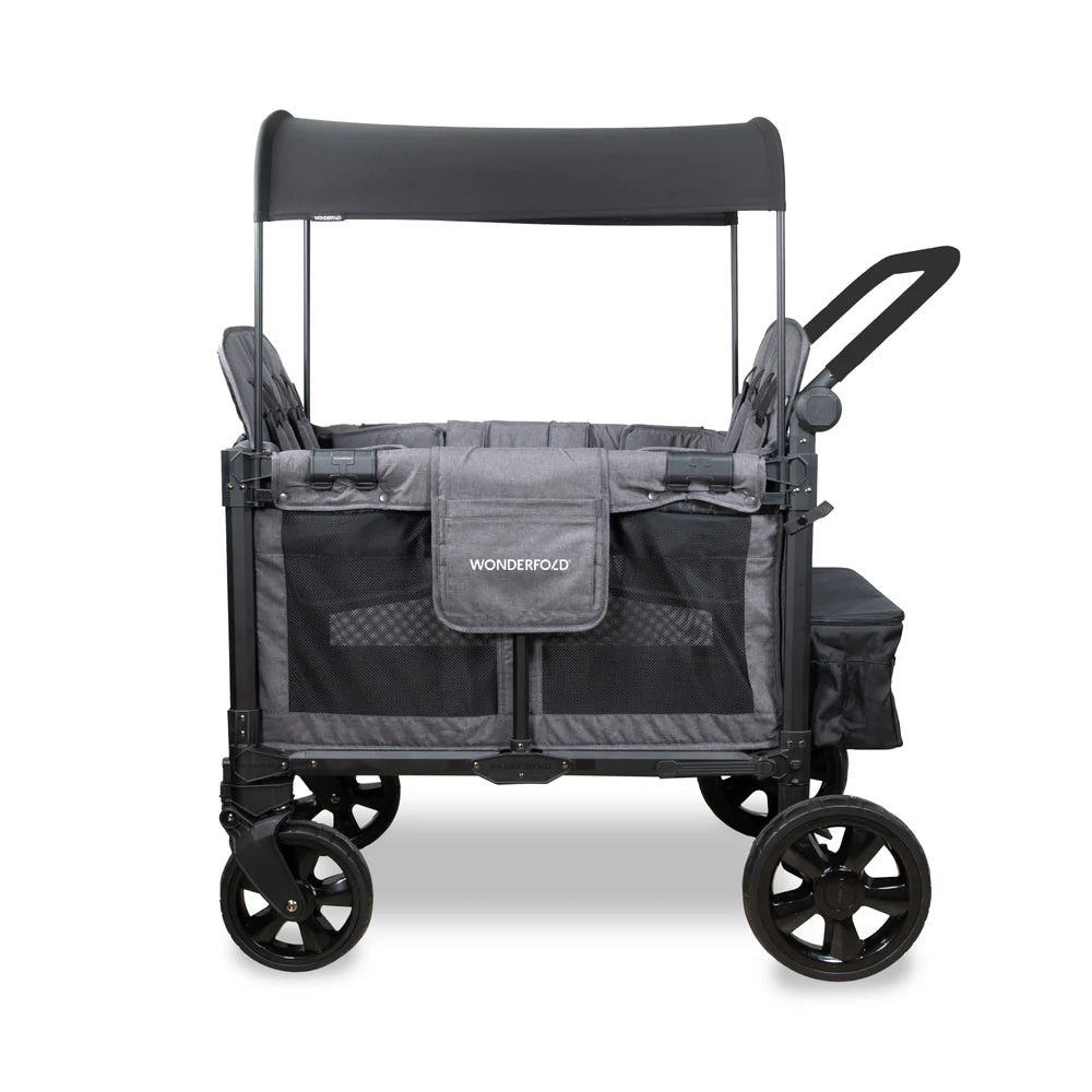 WonderFold W4 Elite Pro Quad Stroller Wagon – Grey - 4 Seater