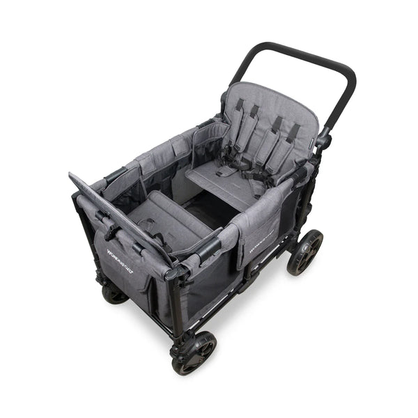 WonderFold W4 Elite Pro Quad Stroller Wagon – Grey - 4 Seater