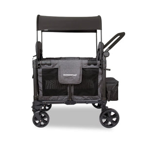 WonderFold W2 Elite Pro Double Stroller Wagon – Grey - 2 Seater