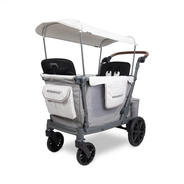 WonderFold L2 Double Stroller Wagon Grey - 2 Seater