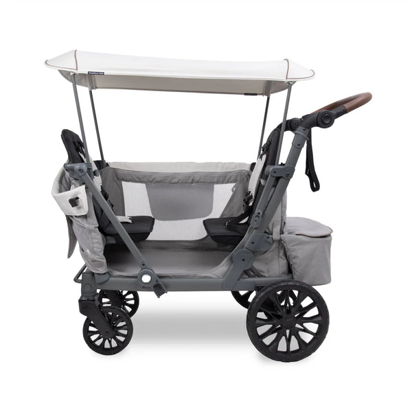 WonderFold L2 Double Stroller Wagon Grey - 2 Seater