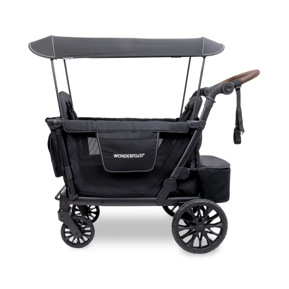 WonderFold L2 Double Stroller Wagon Black - 2 Seater