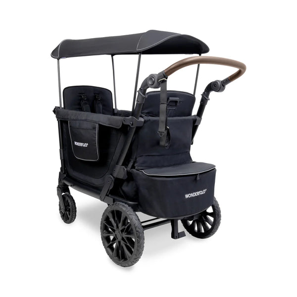 WonderFold L2 Double Stroller Wagon Black - 2 Seater