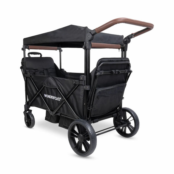 WonderFold X2R Push & Pull Double Stroller Wagon – Stealth Black – 2 Seater