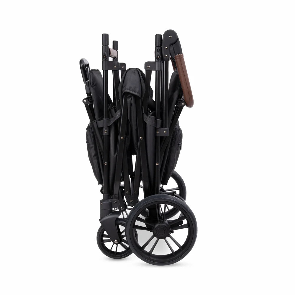 WonderFold X2R Push & Pull Double Stroller Wagon – Sapphire Navy – 2 Seater