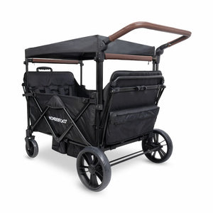 WonderFold X4R Push & Pull Quad Stroller Wagon – Stealth Black – 4 Seater