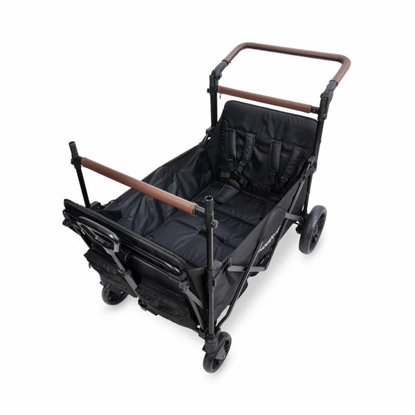 WonderFold X4R Push & Pull Quad Stroller Wagon – Stealth Black – 4 Seater