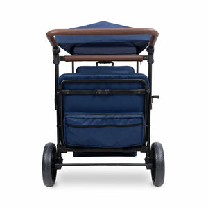 WonderFold X4R Push & Pull Quad Stroller Wagon – Sapphire Navy – 4 Seater