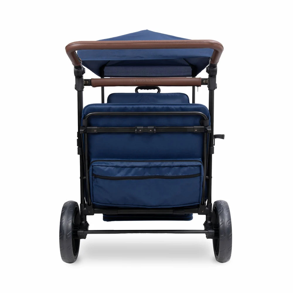 WonderFold X4R Push & Pull Quad Stroller Wagon – Sapphire Navy – 4 Seater