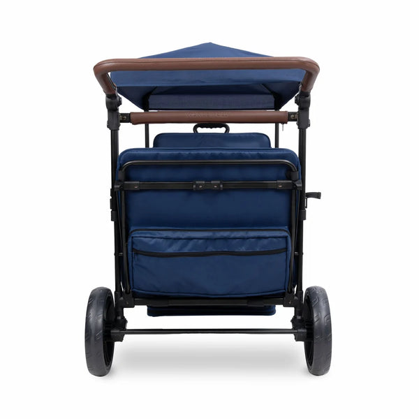 WonderFold X4R Push & Pull Quad Stroller Wagon – Sapphire Navy – 4 Seater