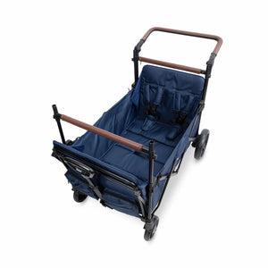 WonderFold X4R Push & Pull Quad Stroller Wagon – Sapphire Navy – 4 Seater