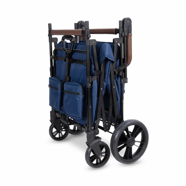WonderFold X4R Push & Pull Quad Stroller Wagon – Sapphire Navy – 4 Seater