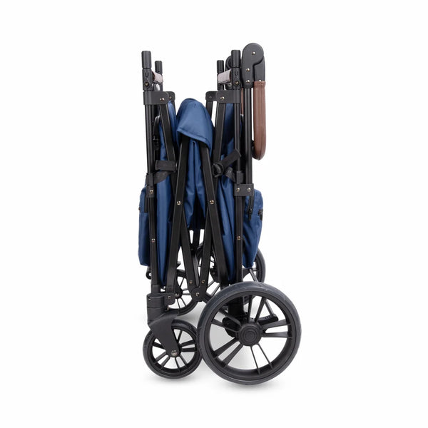 WonderFold X4R Push & Pull Quad Stroller Wagon – Sapphire Navy – 4 Seater