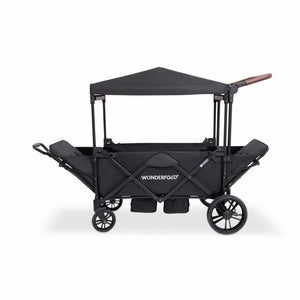 WonderFold X2R Push & Pull Double Stroller Wagon – Stealth Black – 2 Seater