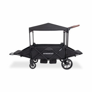 WonderFold X2R Push & Pull Double Stroller Wagon – Stealth Black – 2 Seater