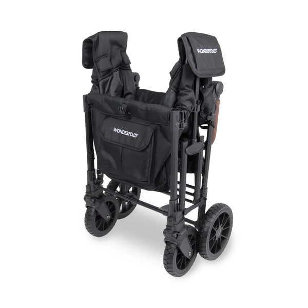 WonderFold W4 Luxe Pro Quad Stroller Wagon – Black - 4 Seater