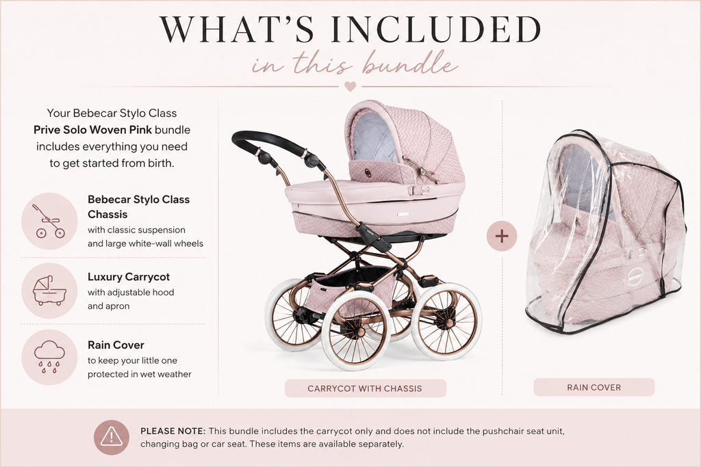 Bebecar Stylo Woven Pink SOLO - New 2026 Prive Range