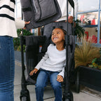 WonderFold W2 Luxe Pro Double Stroller Wagon – Charcoal Grey - 2 Seater