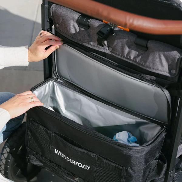 WonderFold W2 Luxe Pro Double Stroller Wagon – Grey - 2 Seater
