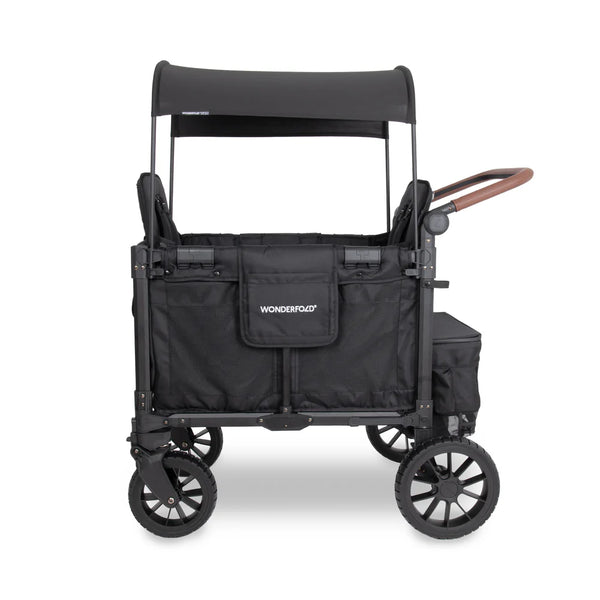 WonderFold W2 Luxe Pro Double Stroller Wagon – Black - 2 Seater