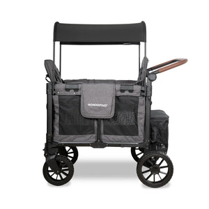 WonderFold W2 Luxe Pro Double Stroller Wagon – Grey - 2 Seater
