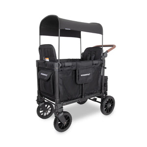 WonderFold W2 Luxe Pro Double Stroller Wagon – Black - 2 Seater