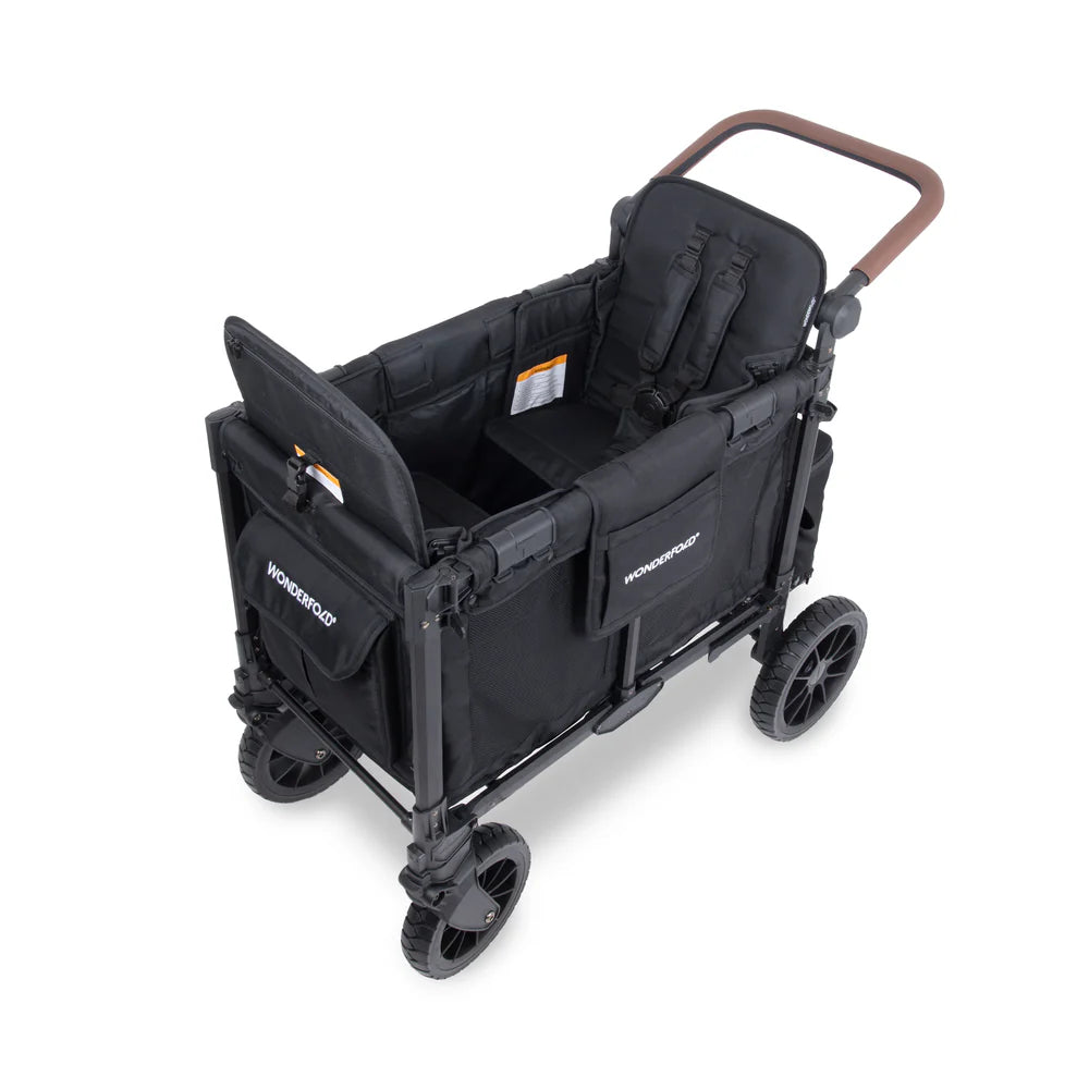 WonderFold W2 Luxe Pro Double Stroller Wagon – Black - 2 Seater