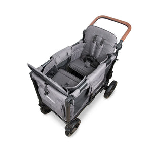 WonderFold W2 Luxe Pro Double Stroller Wagon – Grey - 2 Seater