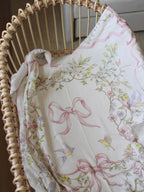 Rose Ribbon Garden Organic Cotton Muslin Blanket