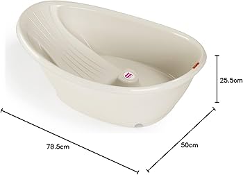 OKBaby Bella Baby Bath Tub in Beige – Ergonomic Baby Bath | 0–12 Months