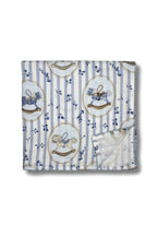 Blue Rocking Horse Organic Cotton Muslin Blanket