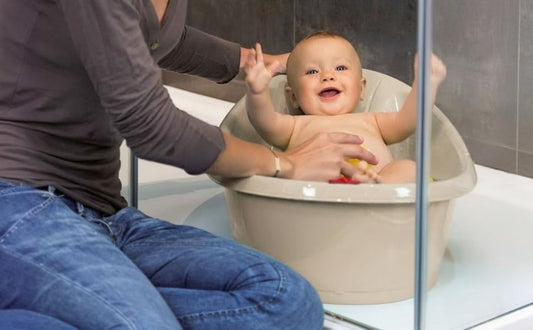 OKBaby Bella Baby Bath Tub in Beige – Ergonomic Baby Bath | 0–12 Months
