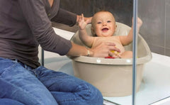 OKBaby Bella Baby Bath Tub in Beige – Ergonomic Baby Bath | 0–12 Months