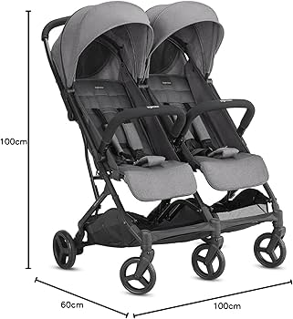 Inglesina Twin Sketch Stroller – Black Grey