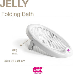OKBaby Jelly Folding Bath Support – Foldable Newborn Bath Seat - Beige